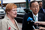 YK:n pääsihteerin vierailu 15.-18.7.2011. Copyright © Tasavallan presidentin kanslia